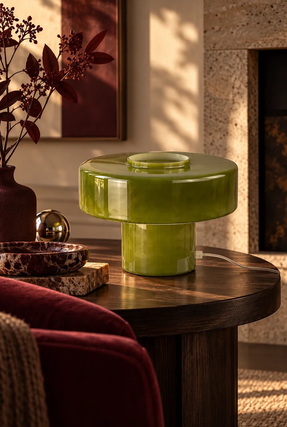 Lampe Foza vert olive