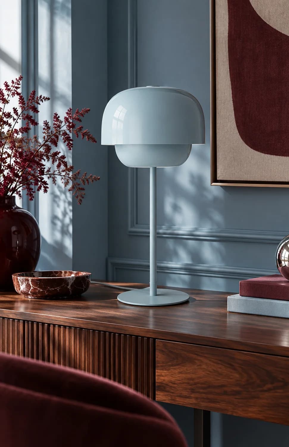Lampe Kinoko bleu ciel