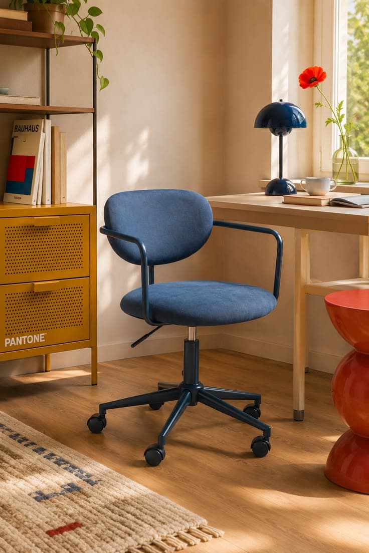 Chaise de bureau bleue