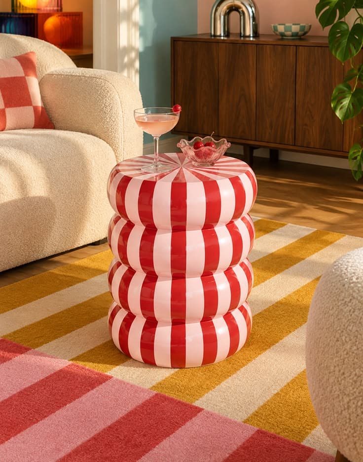 Table d’appoint candy rose