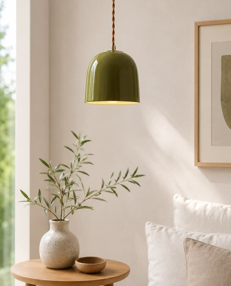 Suspension vert olive
