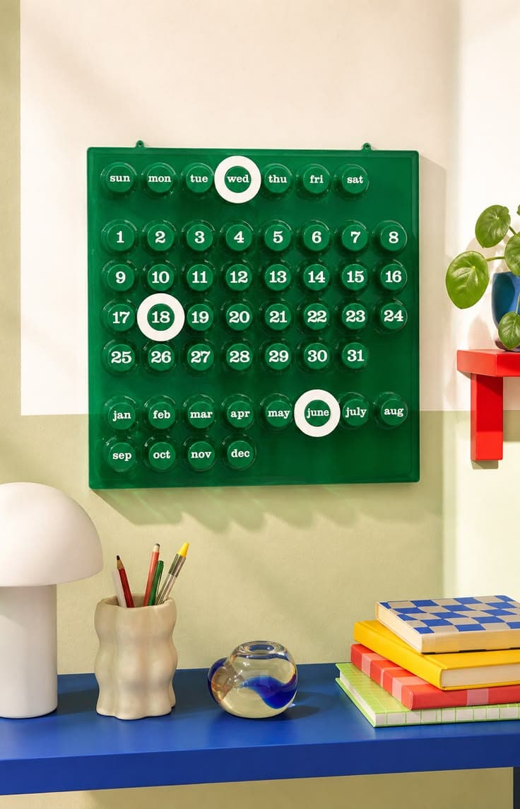 Calendrier perpétuel vert