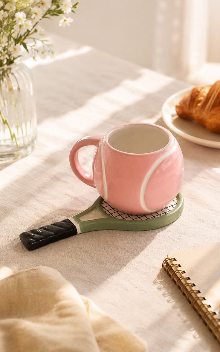 Tasse tennis rose