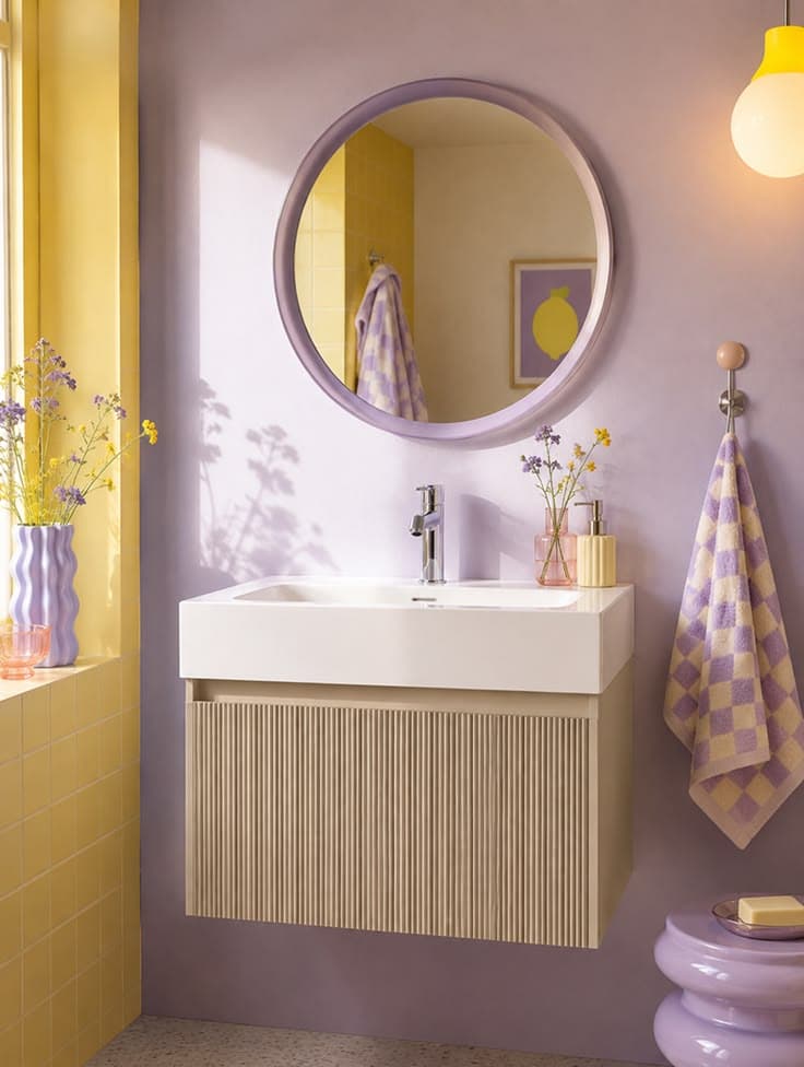 Meuble vasque compact gris