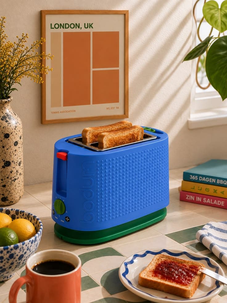 Grille-pain MoMA x Bodum bleu