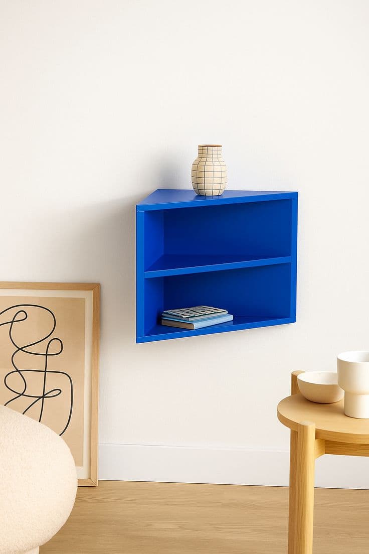 Étagère d’angle Dimme bleu vif