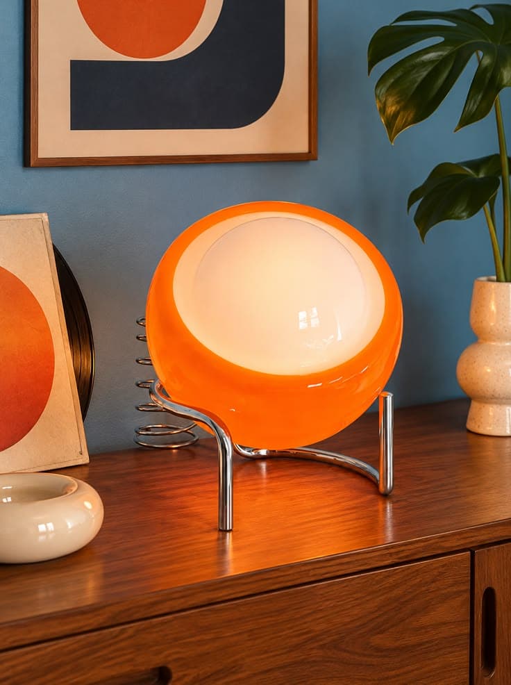 Lampe orange Bauhaus