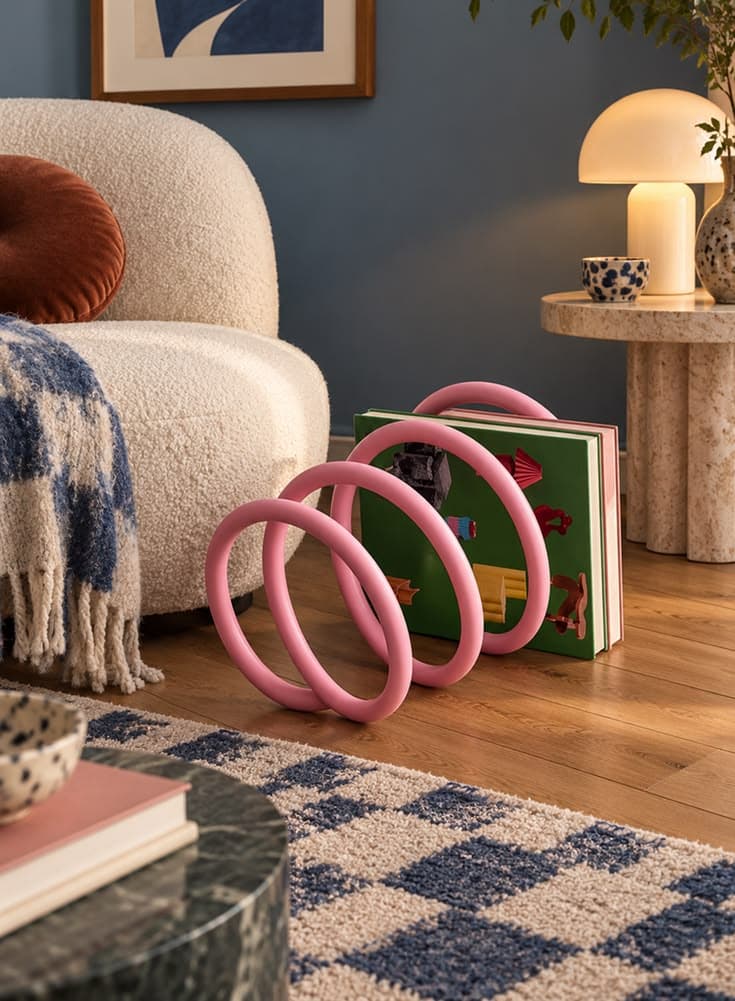 Étagère spirale rose