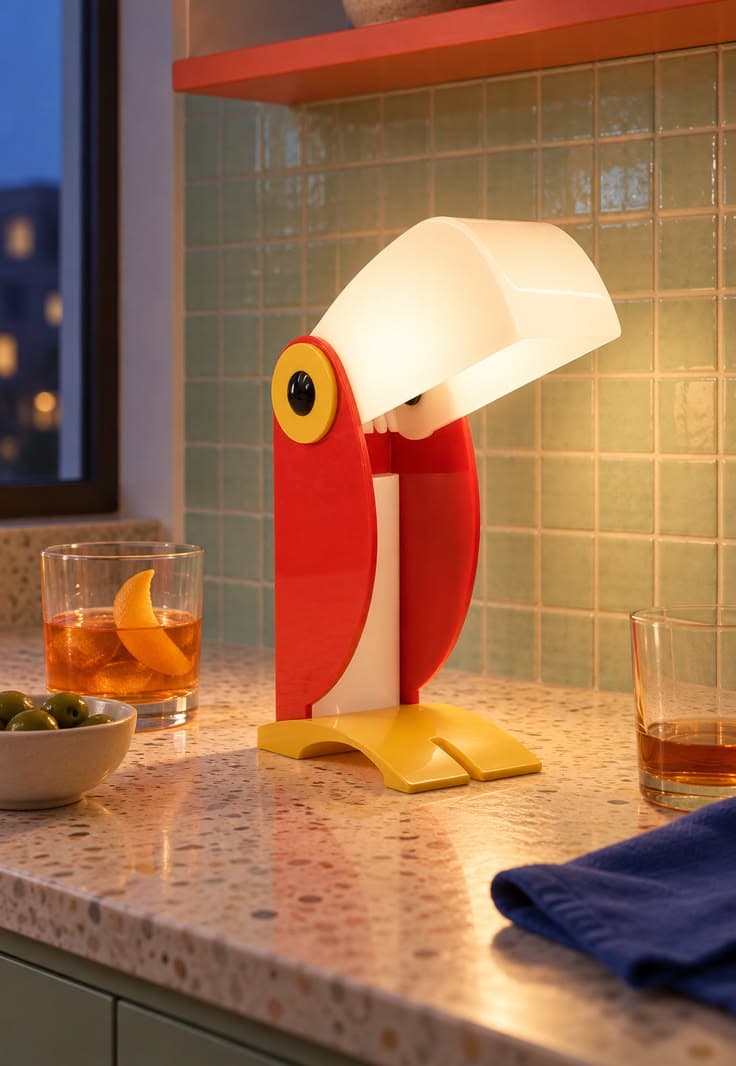 Lampe Toucan rouge