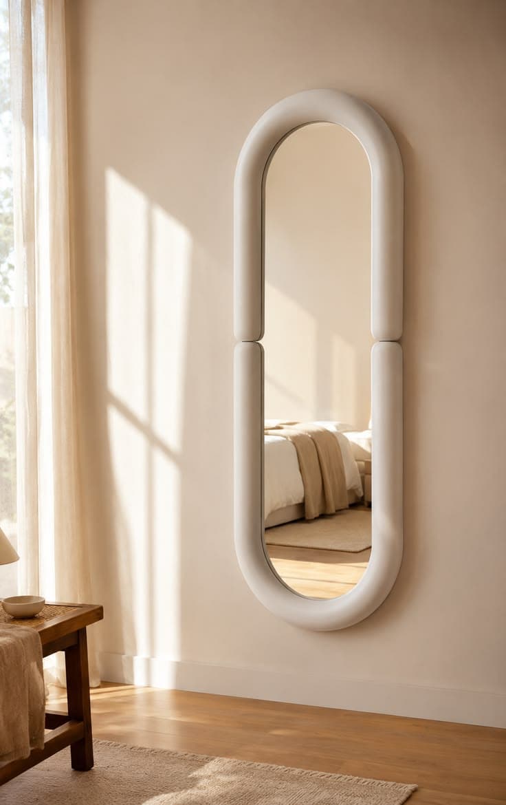 Miroir mural ovale