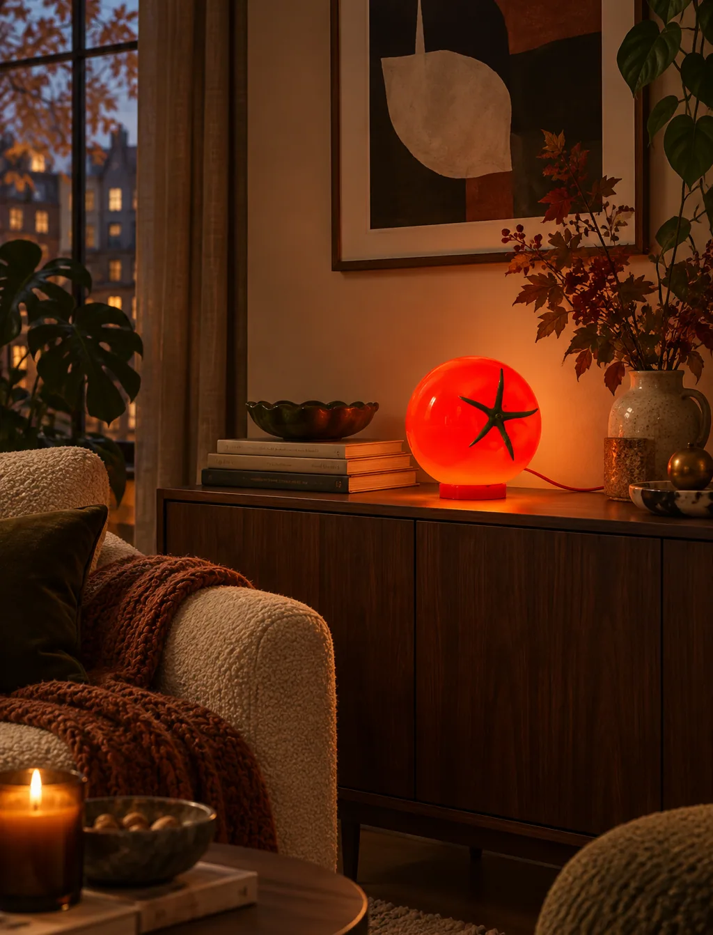 Lampe tomate rouge